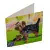 Picture of Yorkshire Terrier Dogs , 18x18cm Crystal Art Card