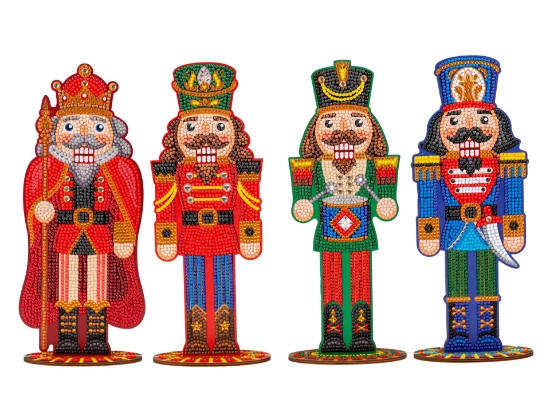 Picture of Set of 4 Traditional Nutcrackers - Crystal Art XL Buddies