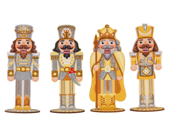 Picture of Set of 4 Golden Nutcrackers - Crystal Art XL Buddies