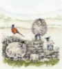 Picture of Green Pastures Sheep Lamb Pheasant - (Hannah Dale) Cross Stitch Kit By Bothy Threads