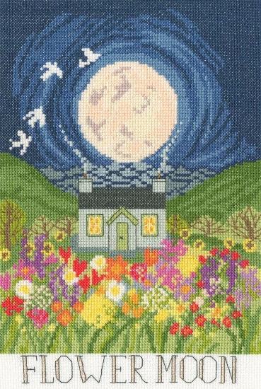 Picture of Flower Moon - Cross Stitch Kit By Bothy Threads