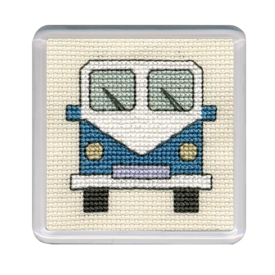 Picture of Campervan Coaster - Blue Cross Stitch Kit