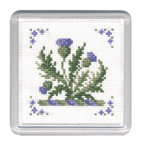 Picture of Victorian Thistles Coaster Cross Stitch Kit