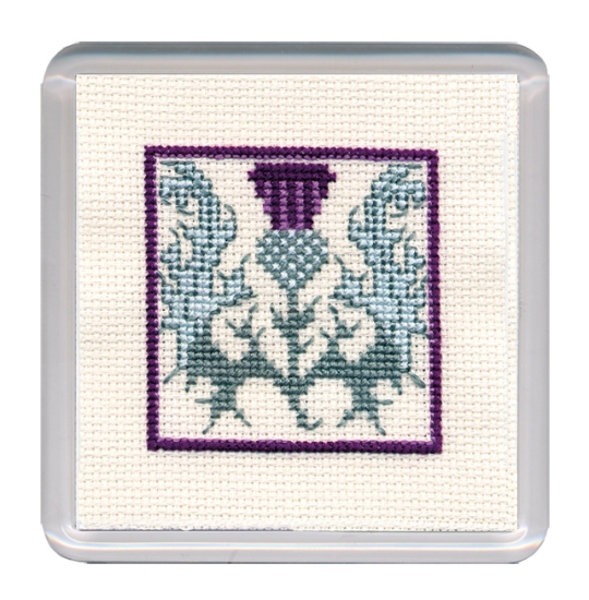 Picture of Scottish Thistles Coaster Cross Stitch Kit