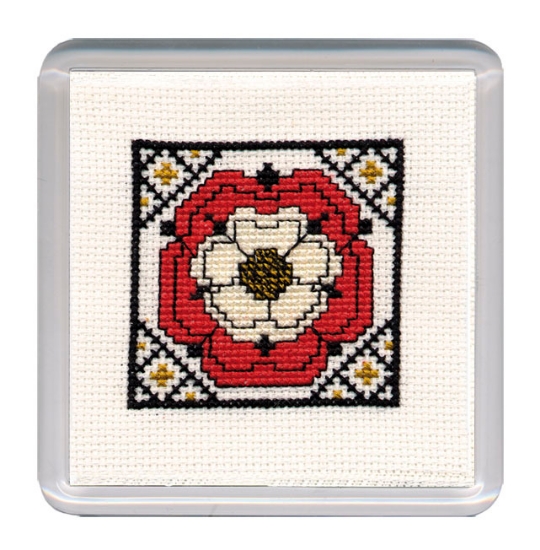 Picture of Tudor Rose Coaster Cross Stitch Kit