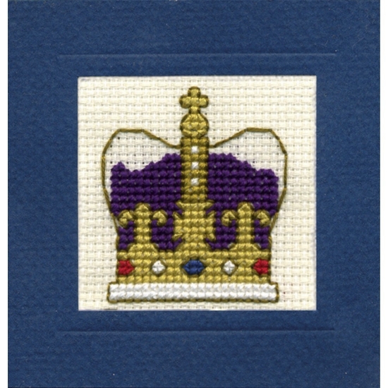 Picture of Crown Miniature Card Cross Stitch Kit