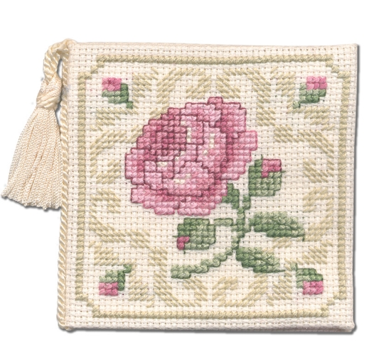 Picture of Damask Rose Needle Case Cross Stitch Kit