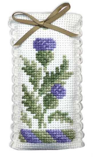 Picture of Victorian Thistles Lavender Sachet Cross Stitch Kit