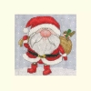 Picture of Jolly Santa - Christmas Card Cross Stitch Kit by Bothy Threads