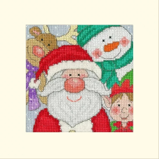 Picture of Jolly Times - Christmas Card Cross Stitch Kit by Bothy Threads