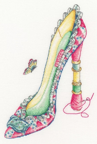 Picture of A Stitch In Time - (Sally King Shoes) Cross Stitch Kit by Bothy Threads