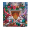 Picture of Fireside Cheer Gnomes 30cm x 30cm Crystal Art Framed Canvas