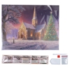 Picture of Silent Night Church 45cm x 35cm Crystal Art Framed Canvas