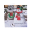 Picture of Smiling Snowman 18x18cm Crystal Art Card