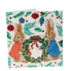 Picture of Peter Rabbit & Flopsy Festive Wreath Christmas 18x18cm Crystal Art Card