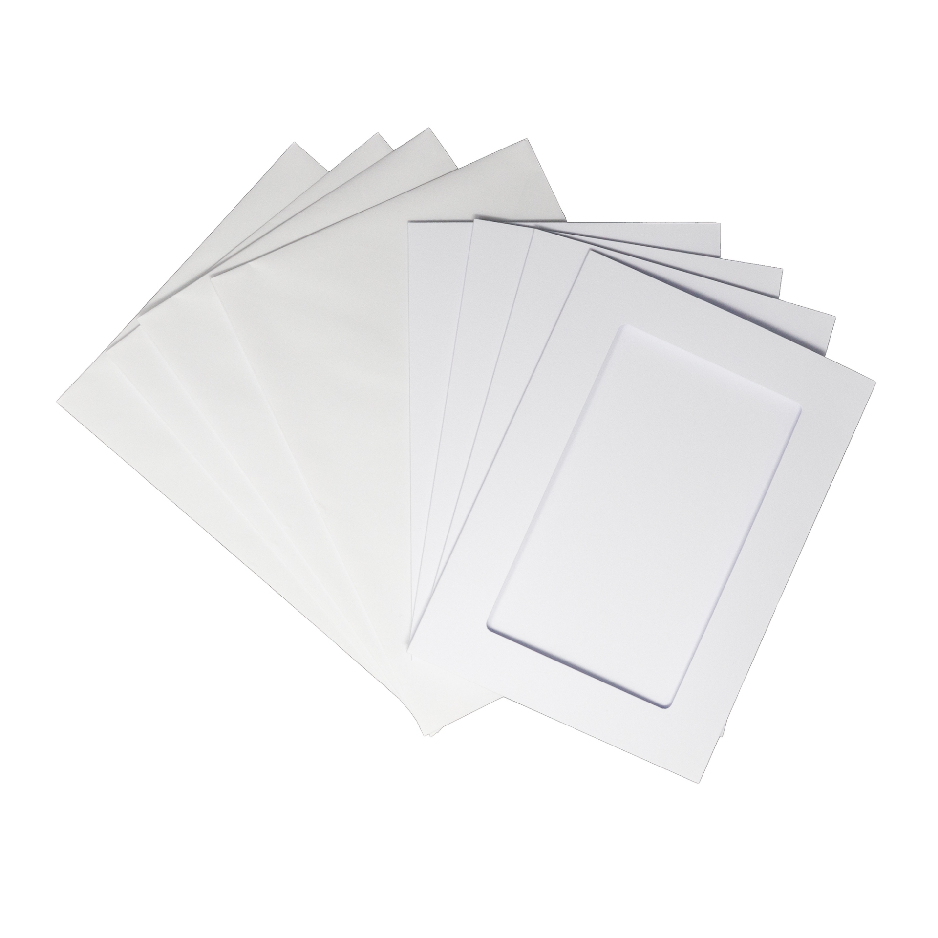 Rectangular Aperture A5 Cards - White (Pack Of 4) | Stitchtastic