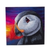 Picture of Puffin Sunset 18x18cm Crystal Art Card