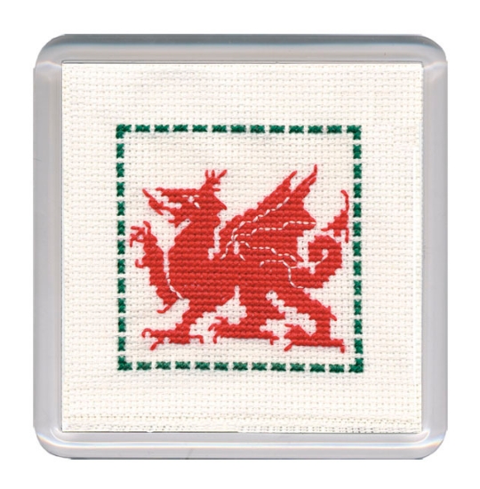 Picture of Welsh Dragon Coaster Cross Stitch Kit