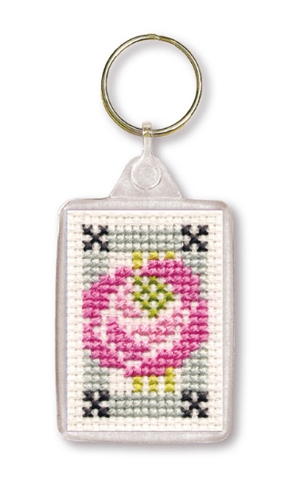 Picture of Mackintosh Rose Keyring Cross Stitch Kit