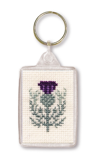 Picture of Scottish Thistle Keyring Cross Stitch Kit