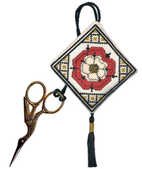 Picture of Tudor Rose Scissor Keep Cross Stitch Kit