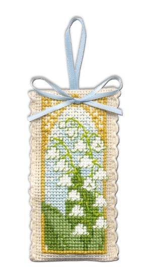 Picture of Lily of the Valley Lavender Sachet Cross Stitch Kit