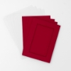 Picture of Rectangular Aperture A5 Cards - Red (Pack Of 4)