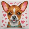 Picture of Madly in Love Dog, 40x40cm Tapestry Cushion Kit