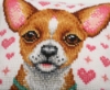 Picture of Madly in Love Dog, 40x40cm Tapestry Cushion Kit