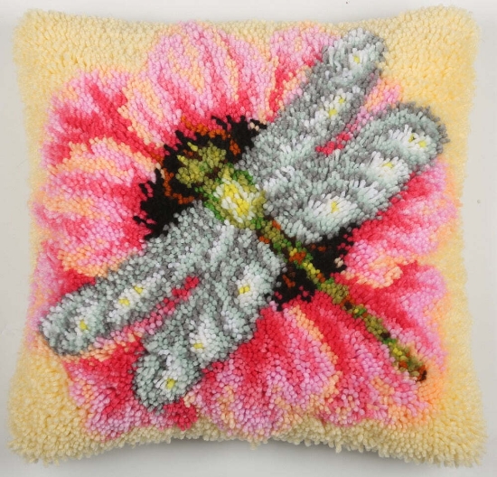 Picture of Dragonfly, 48x48cm Latch Hook Cushion