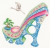 Picture of Osaka Spring - (Sally King Shoes) Cross Stitch Kit by Bothy Threads