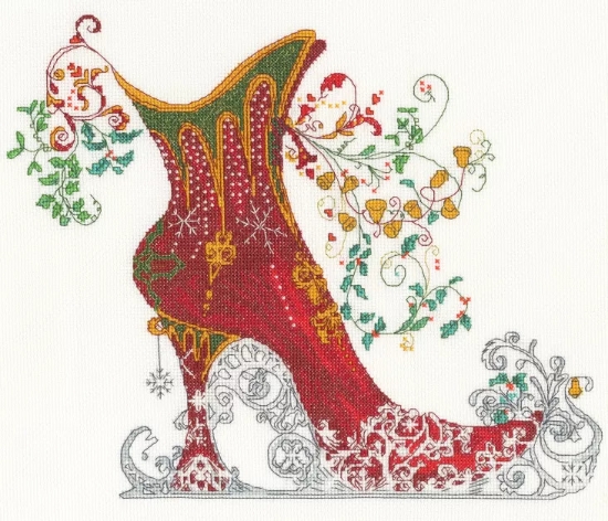 Picture of Yuletide - (Sally King Shoes) Cross Stitch Kit by Bothy Threads