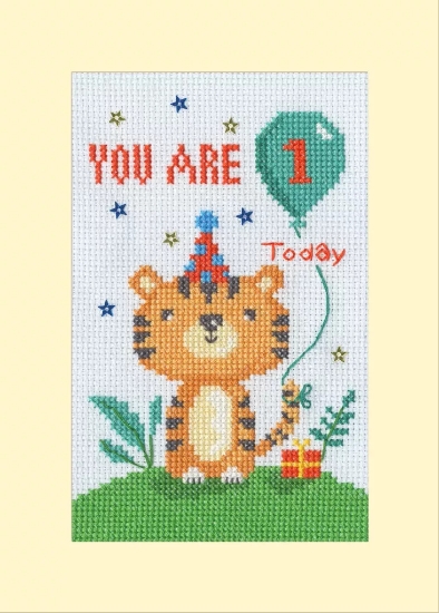 Picture of Wild Birthday Greetings Card Cross Stitch Kit by Bothy Threads