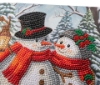 Picture of Frosty & Merry Snowmen - 18x18cm Crystal Art Card