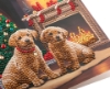 Picture of Waiting for Santa Puppies - 18x18cm Crystal Art Card