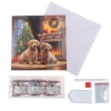 Picture of Waiting for Santa Puppies - 18x18cm Crystal Art Card