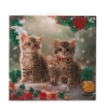 Picture of Christmas Kittens - 18x18cm Crystal Art Card