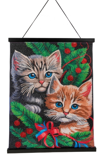 Picture of Cute Cats - Crystal Art 40x50cm Scroll Kit