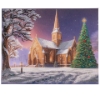 Picture of Silent Night Church 45cm x 35cm Crystal Art Framed Canvas