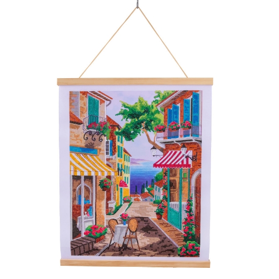 Picture of Holiday Town - Crystal Art 35x45cm Scroll Kit